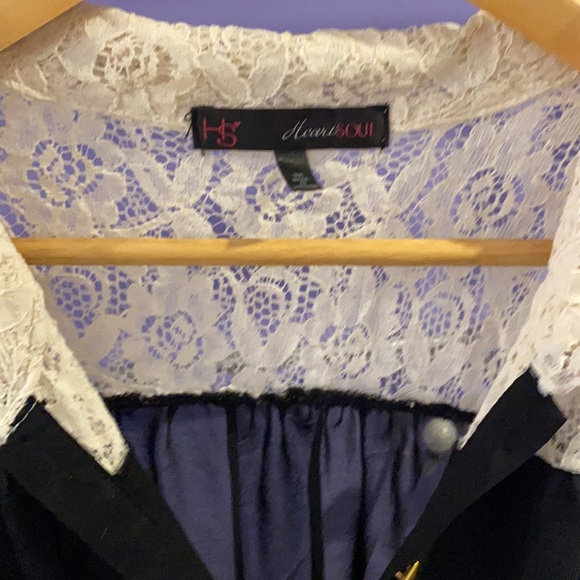 PLUS SIZE HeartSoul lace top black layered tank - Picture 2 of 3